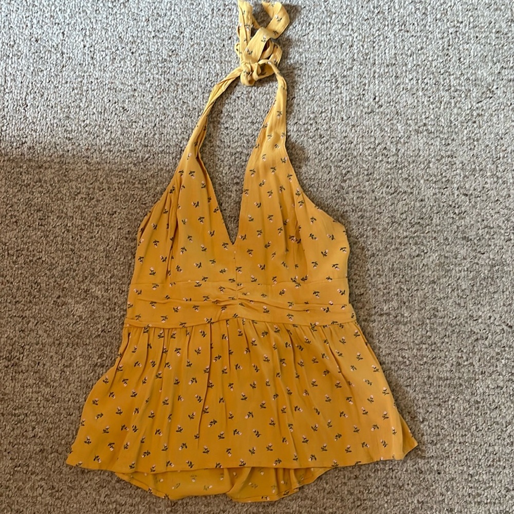 AE Yellow Floral Top